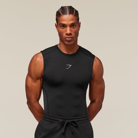 Gymshark Element Tank Compression Tank Black Size Medium New With Tags - Picture 1 of 8